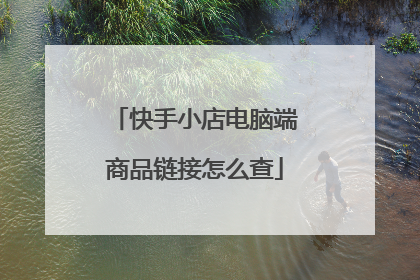 快手小店电脑端商品链接怎么查