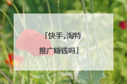 快手,淘特推广赚钱吗