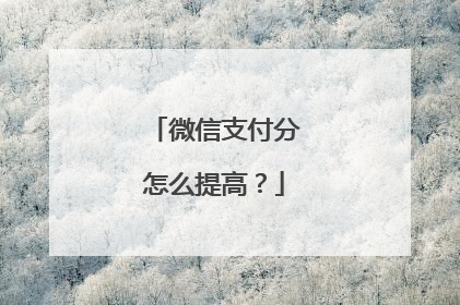 微信支付分怎么提高?