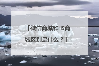 微信商城和H5商城区别是什么?