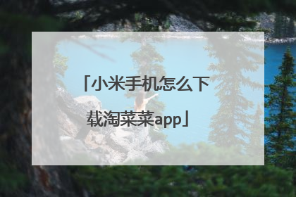 小米手机怎么下载淘菜菜app
