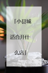 小县城适合开什么店