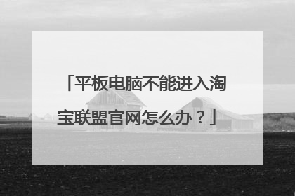 平板电脑不能进入淘宝联盟官网怎么办？