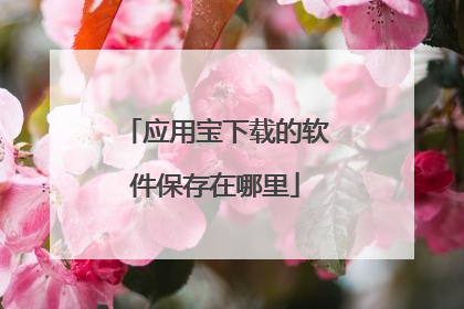 应用宝下载的软件保存在哪里
