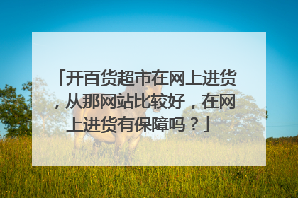 开百货超市在网上进货,从那网站比较好,在网上进货有保障吗?