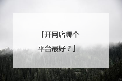 开网店哪个平台最好?