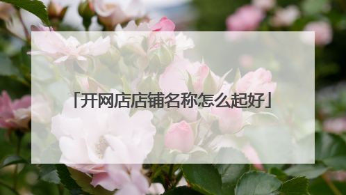 开网店店铺名称怎么起好