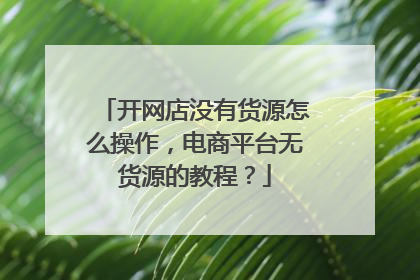 开网店没有货源怎么操作,电商平台无货源的教程?