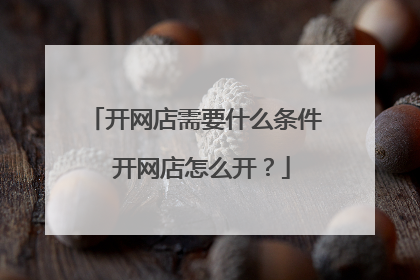 开网店需要什么条件 开网店怎么开？