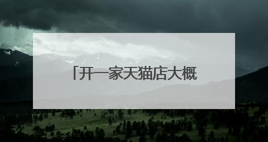 开一家天猫店大概需要多少钱呢?