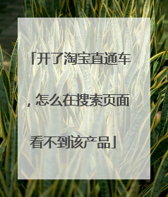 开了淘宝直通车,怎么在搜索页面看不到该产品