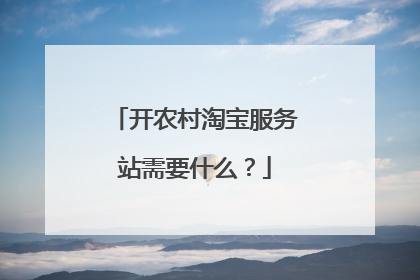 开农村淘宝服务站需要什么?