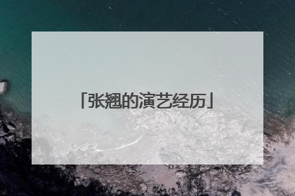 张翘的演艺经历