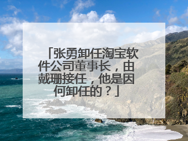 张勇卸任淘宝软件公司董事长，由戴珊接任，他是因何卸任的？