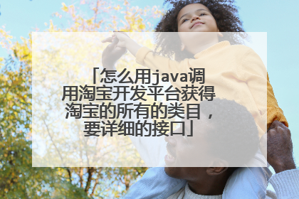 怎么用java调用淘宝开发平台获得淘宝的所有的类目,要详细的接口