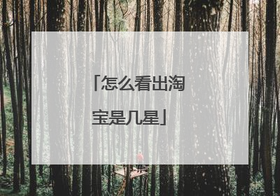 怎么看出淘宝是几星