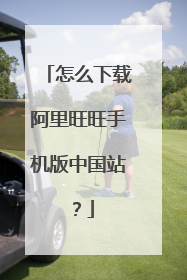 怎么下载阿里旺旺手机版中国站?