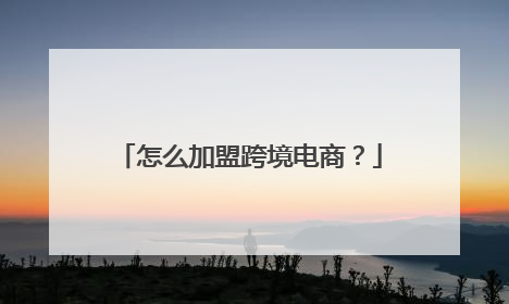 怎么加盟跨境电商?