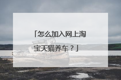 怎么加入网上淘宝天猫养车?