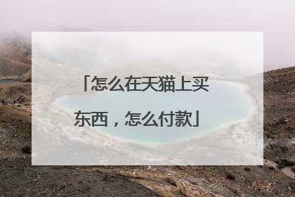 怎么在天猫上买东西,怎么付款