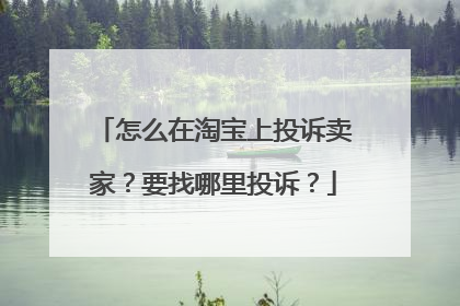 怎么在淘宝上投诉卖家?要找哪里投诉?