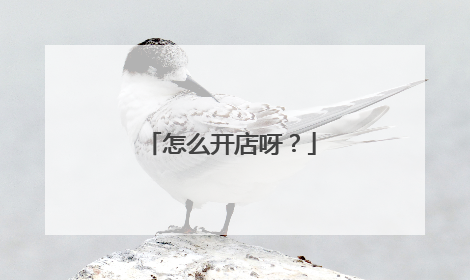 怎么开店呀？