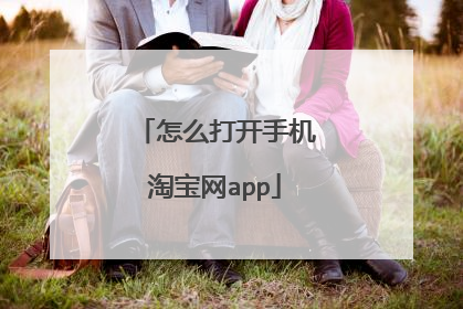 怎么打开手机淘宝网app