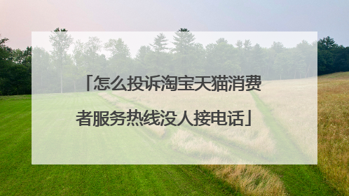 怎么投诉淘宝天猫消费者服务热线没人接电话