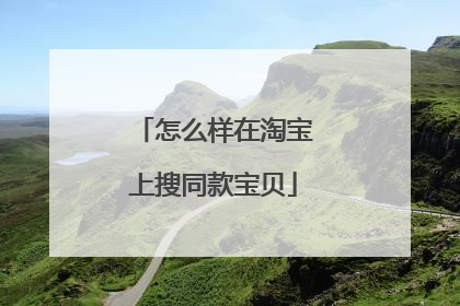 怎么样在淘宝上搜同款宝贝
