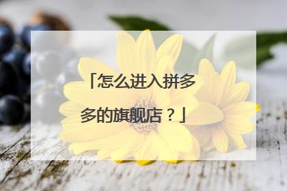 怎么进入拼多多的旗舰店?
