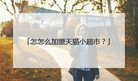怎怎么加盟天猫小超市？