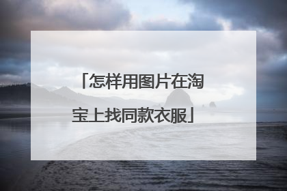 怎样用图片在淘宝上找同款衣服