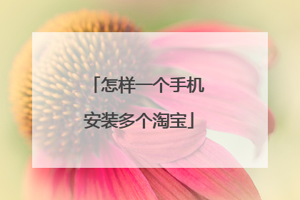 怎样一个手机安装多个淘宝