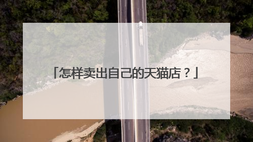 怎样卖出自己的天猫店?