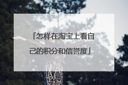 怎样在淘宝上看自己的积分和信誉度