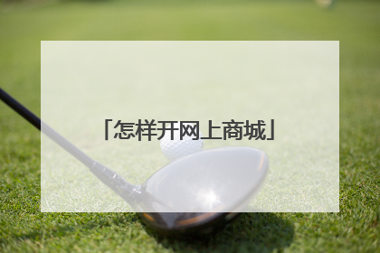 怎样开网上商城
