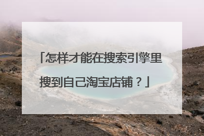 怎样才能在搜索引擎里搜到自己淘宝店铺?