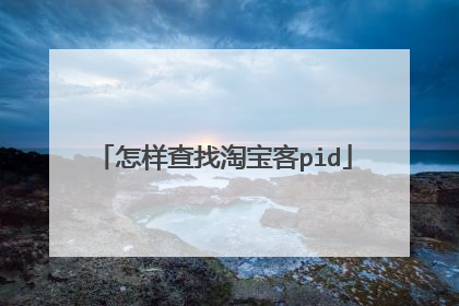 怎样查找淘宝客pid