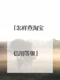 怎样查淘宝信用等级