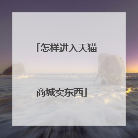怎样进入天猫商城卖东西