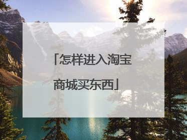 怎样进入淘宝商城买东西