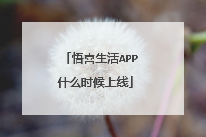 悟喜生活APP什么时候上线
