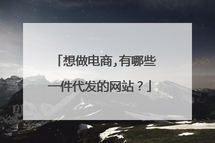想做电商,有哪些一件代发的网站？