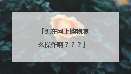 想在网上购物怎么操作啊???