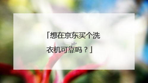 想在京东买个洗衣机可靠吗?