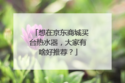 想在京东商城买台热水器,大家有啥好推荐?