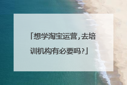 想学淘宝运营,去培训机构有必要吗?