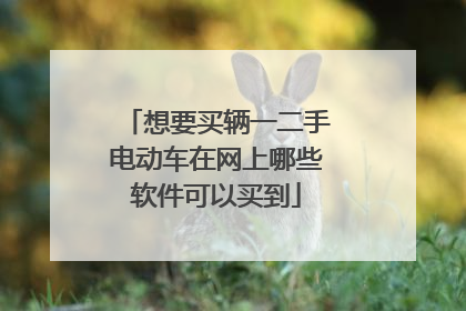 想要买辆一二手电动车在网上哪些软件可以买到