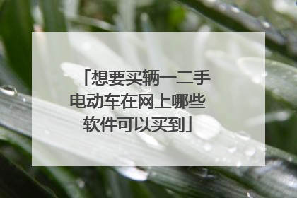 想要买辆一二手电动车在网上哪些软件可以买到