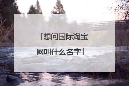 想问国际淘宝网叫什么名字